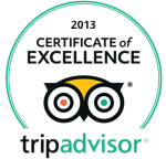 Trip Advisor - Certificate of Excellence 2013