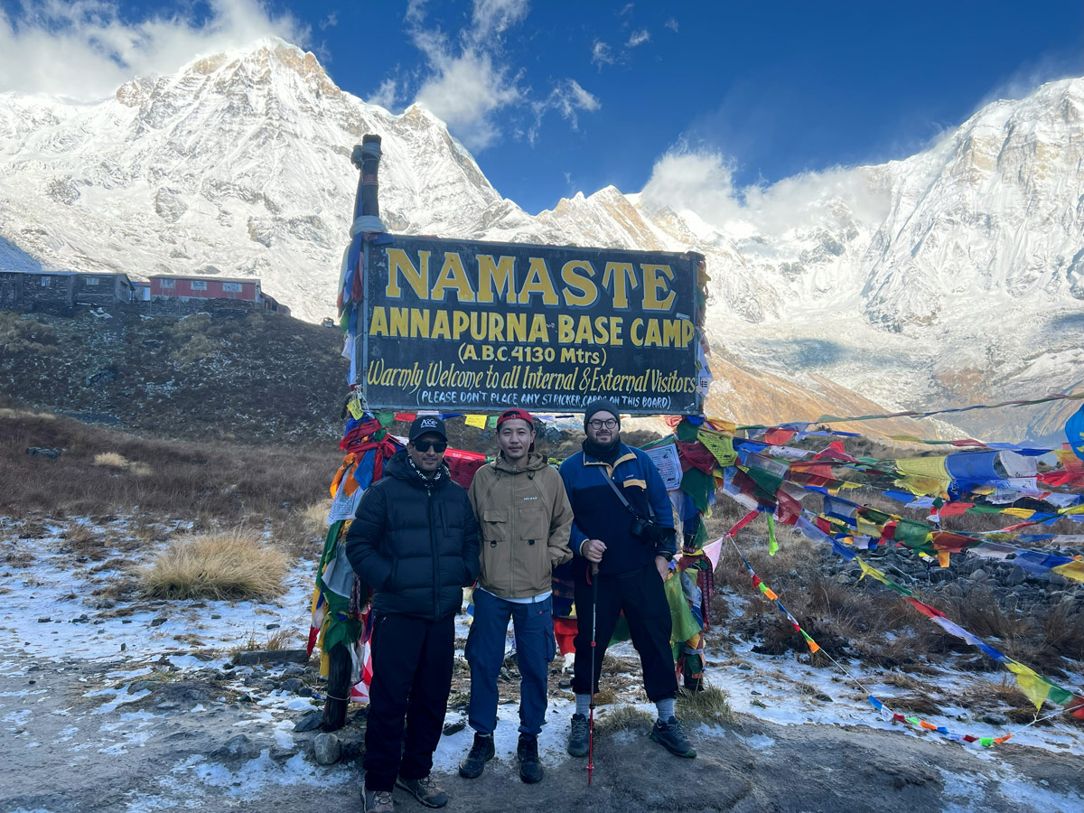 Trekkers at Annapurna Base Camp